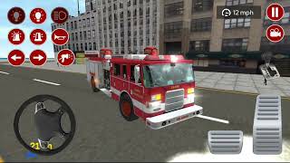 Real Fire Truck Driving Simula Eps 9, Android Gameplay - Truk Pemadam Kebakaran Memadamkan Api screenshot 5