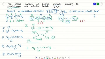 Total number of acyclic isomers including stereoisomers with molecular formula C4H7Cl