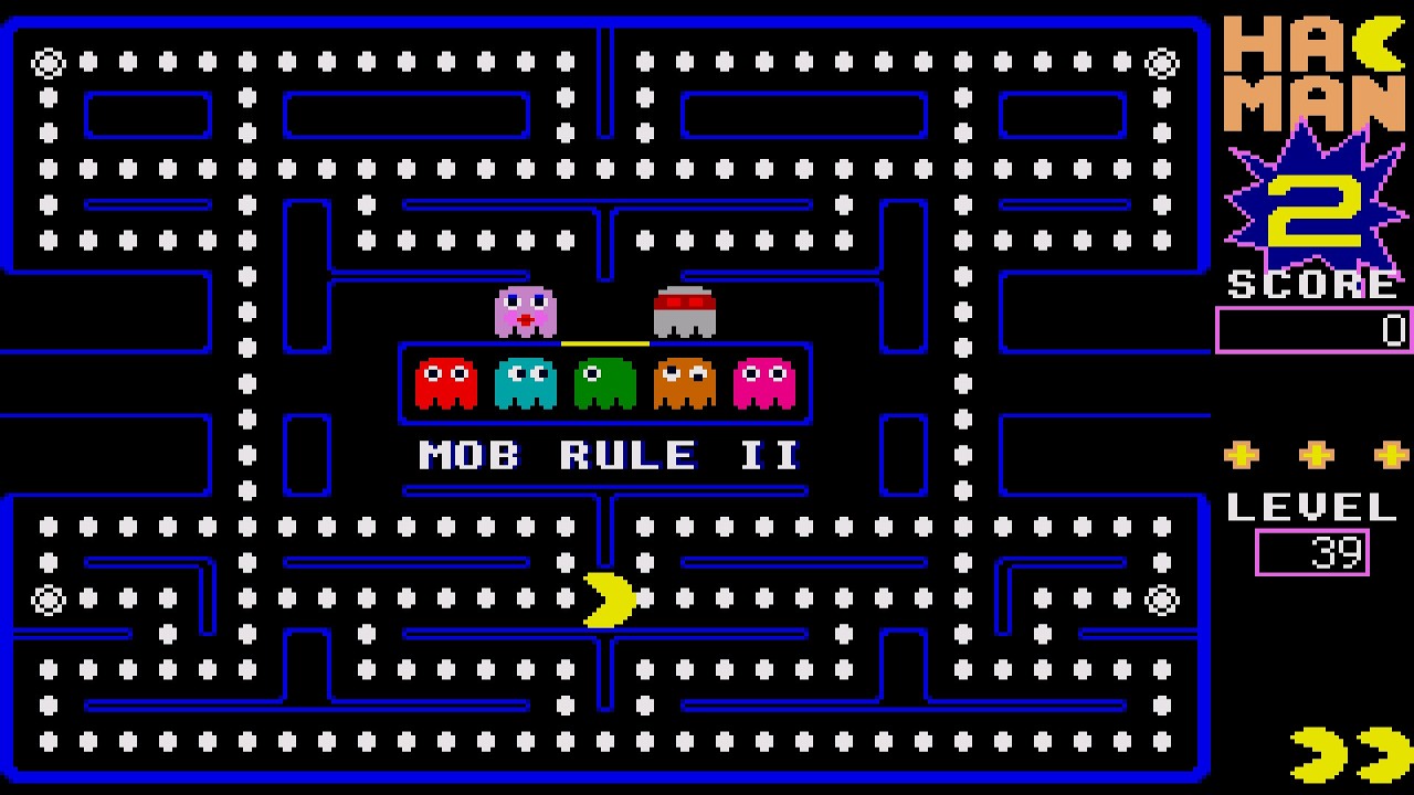 ATARI ST MOB RULE II 2 LEVEL 39 HACK HACMAN II HAC MAN 2 PACMAN PAC MAN CLONE David Bagget ELEMENTS