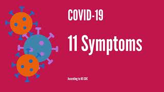 11 Symptoms of COVID 19 (Coronavirus disease) - Updated CDC guidance