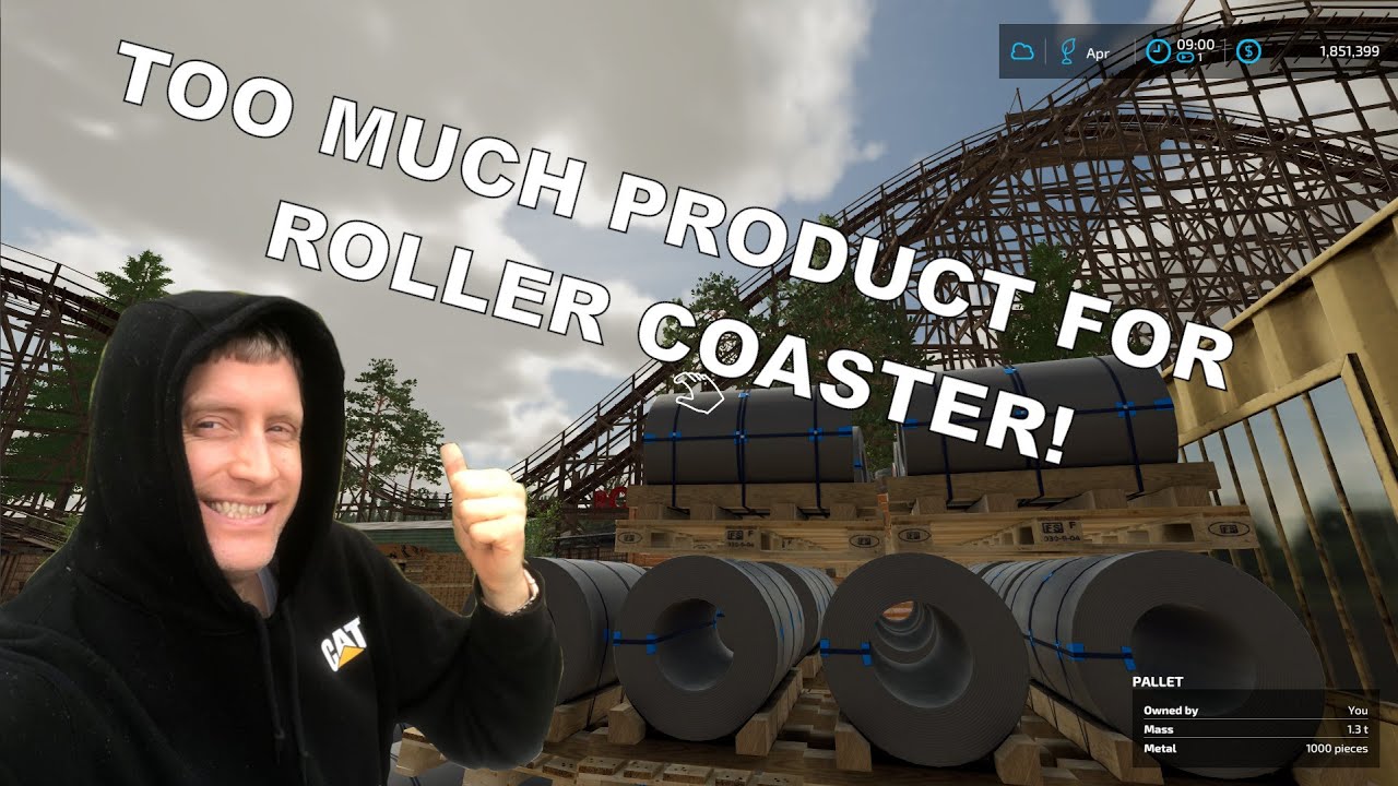 FS22 S03E08 - Stage 5 of the roller coaster and vanishing snow! - YouTube