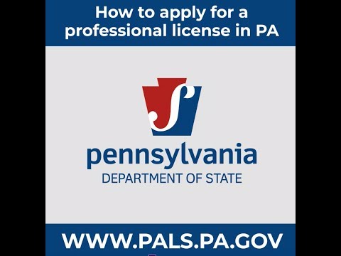 How to apply for a professional license in PA
