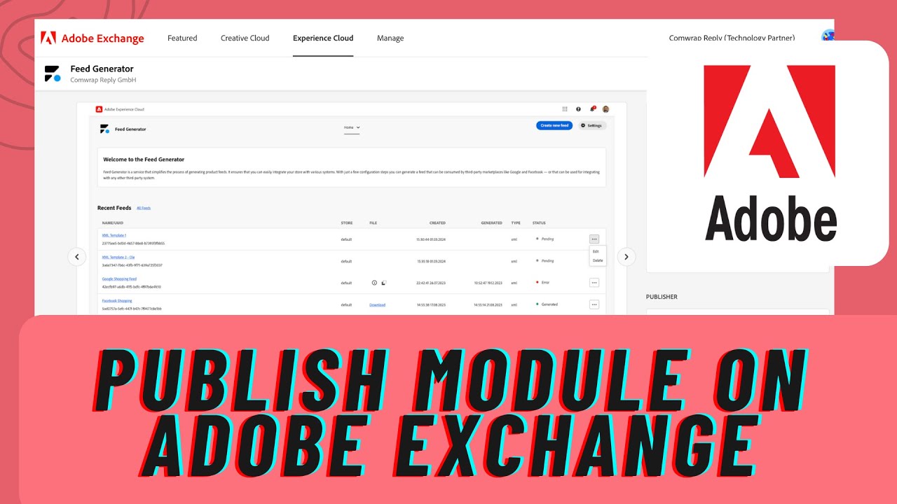 Publishing Your Module on Adobe Exchange: A Quick Guide - YouTube