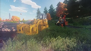 New log transport trailer/cutting down trees/stacking logs |Garden Service/Lawn Care |Fs22 |Ps5 