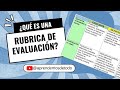 ¿QUÉ ES UNA RUBRICA DE EVALUACIÓN? y ¿CÓMO HACER UNA RUBRICA? - Ejemplo y aplicación