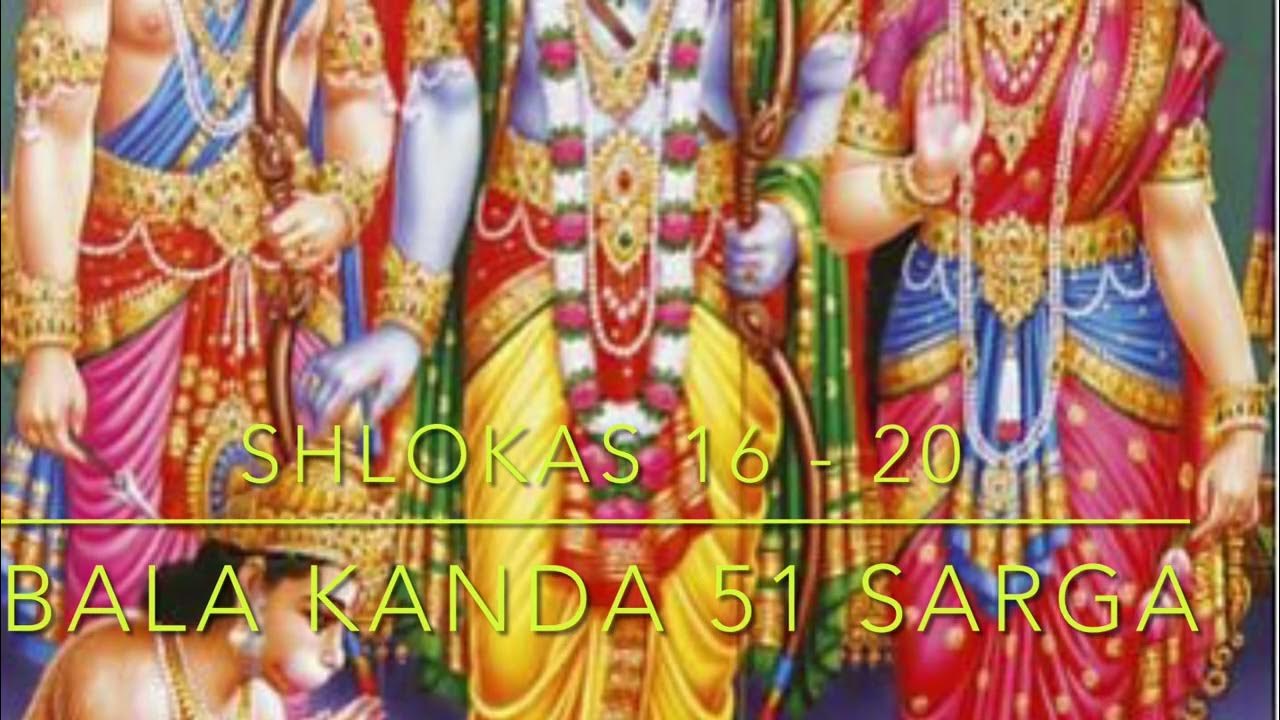 Meaning Sri Valmiki Ramayana Bala Kanda 51 Sarga Shlokas 16 20 ,