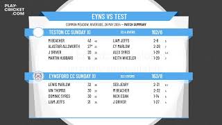 Eynsford CC Sunday XI v Teston CC Sunday XI