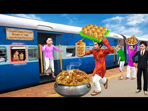 Train Mei 1 Rupee Glass Chicken Biryani Tasty Cheap Chicken Biryani Hindi Kahaniya Moral Stories