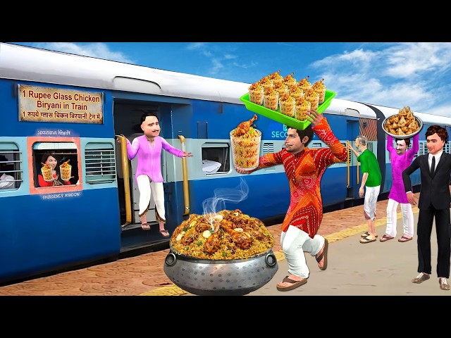 Train Mei 1 Rupee Glass Chicken Biryani Tasty Cheap Chicken Biryani Hindi Kahaniya Moral Stories