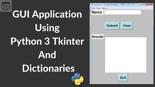 GUI Application With Tkinter (Python 3) \& Dictionaries - Student Details
