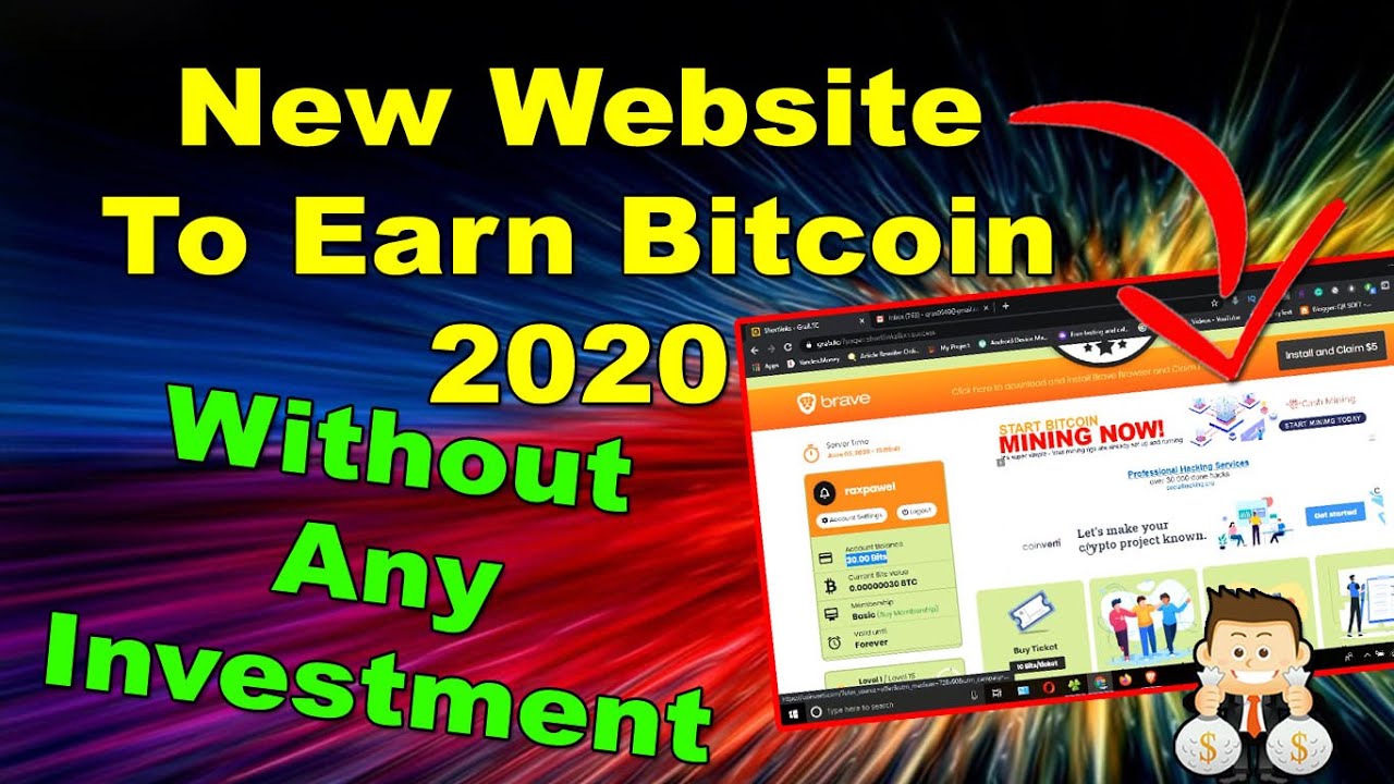 New Website To Earn Bitcoin Without Any Investment 2020 ...