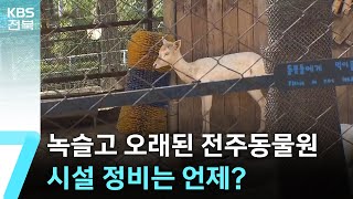 녹슬고 오래된 전주동물원…예산 부족으로 보수 공사도 못 해 / KBS  2025.04.01.