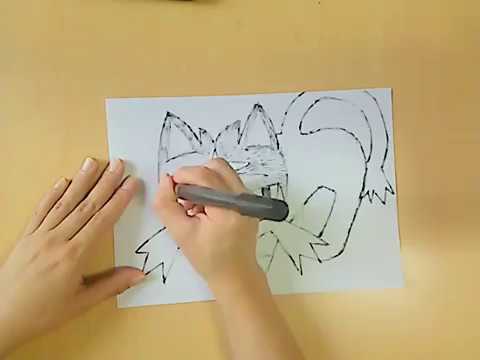 ポケモン ニャビー Litten 筆ペンで描いてみた Pokemon サンムーン イラスト Youtube