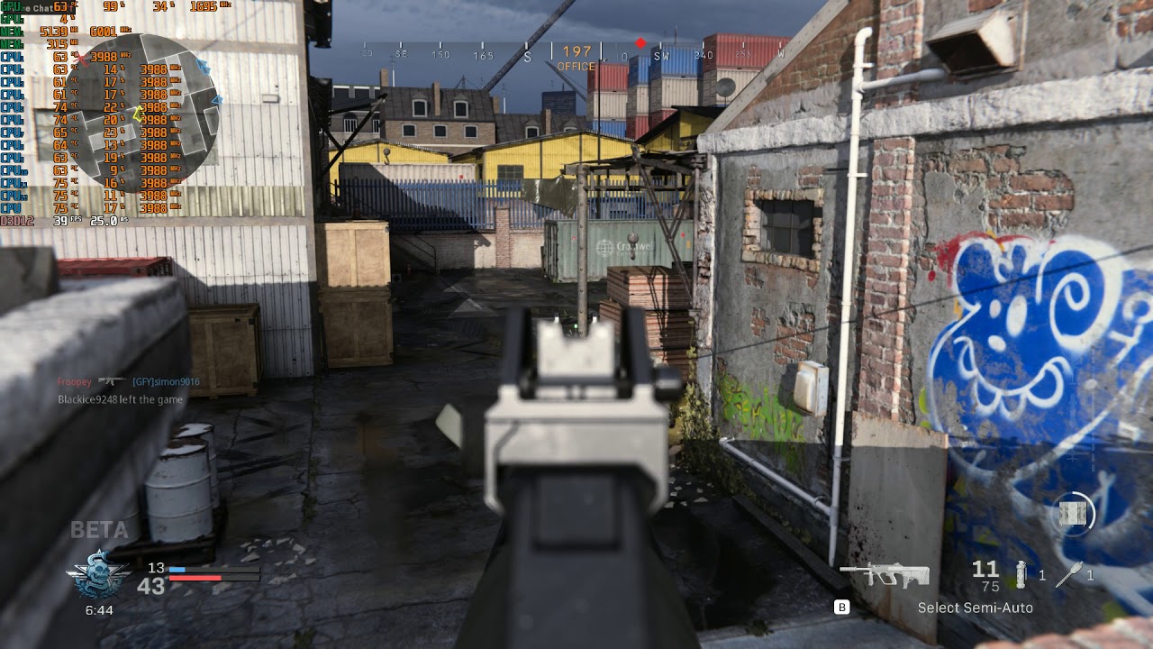 Benchmark Call of Duty Modern Warfare (2019) on MSI GL63 9SD