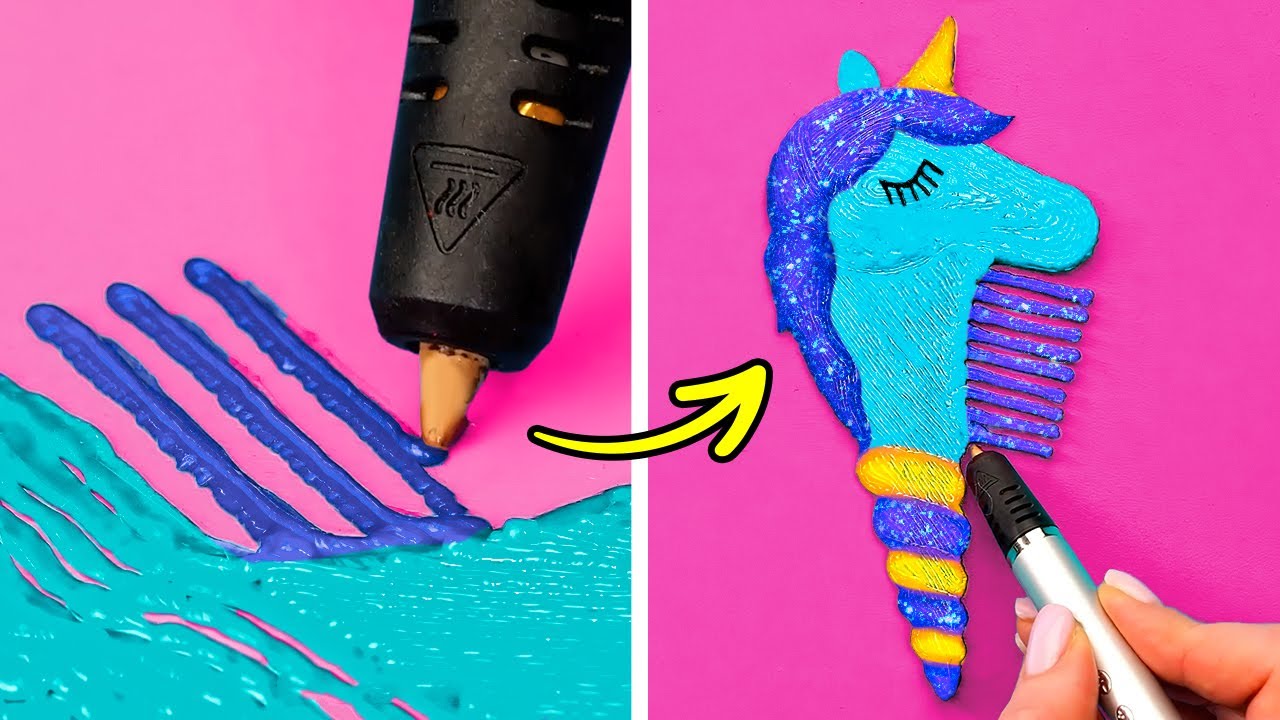 Colorful 3D-Pen DIY Crafts And Glue Gun Hacks For Any Occasion || Repair Tips And Miniature Ideas