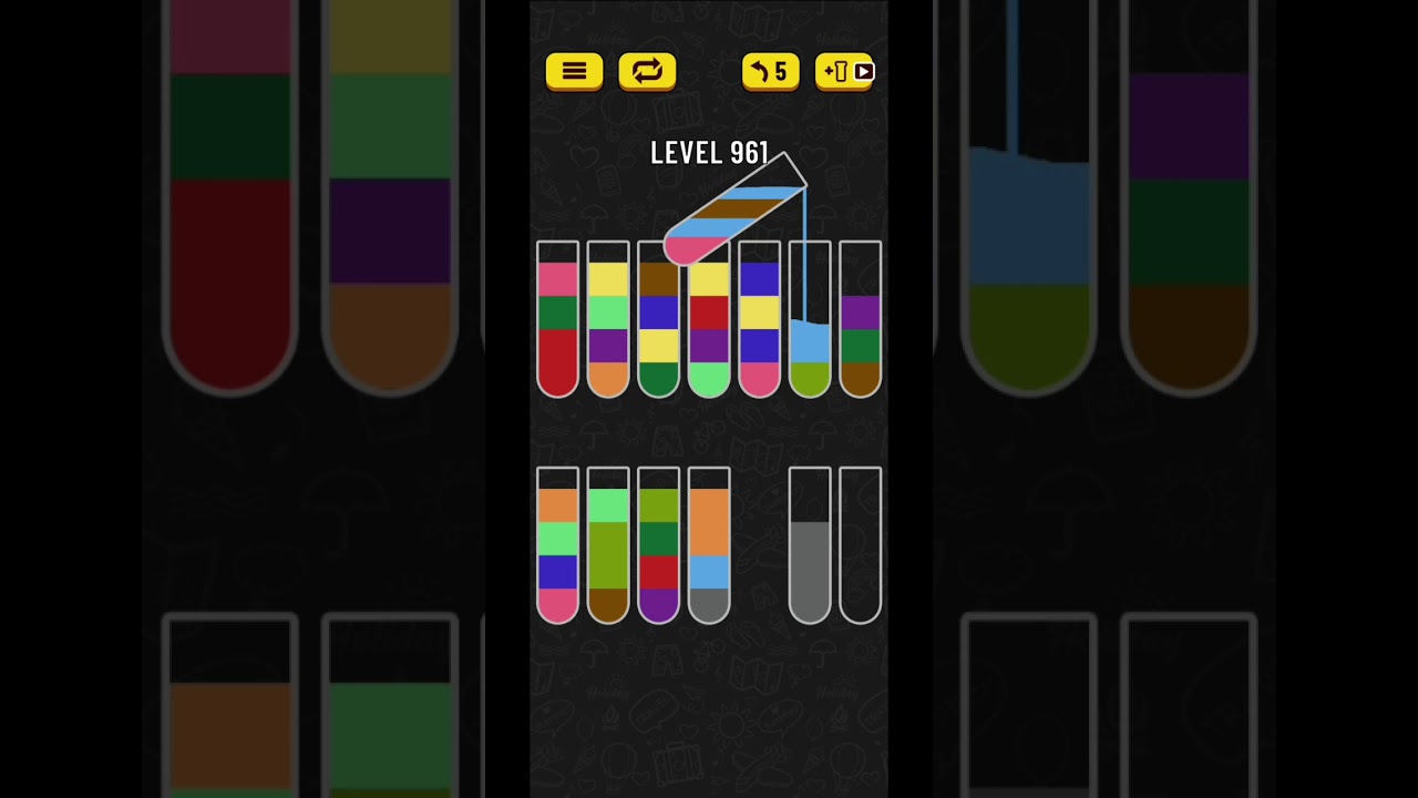 Water sort puzzle level 961