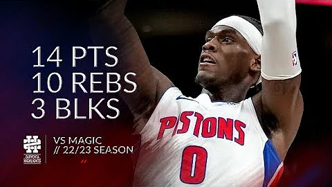 Jalen Duren 14 pts 10 rebs 3 blks vs Magic 22/23 s...