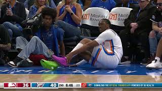 Jaylen Williams twists his ankle and heads to the locker room against the Hawks!