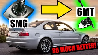 Converting My E46 M3 From SMG to MANUAL WITHOUT Dropping The Transmission. 10/10 Difficulty...