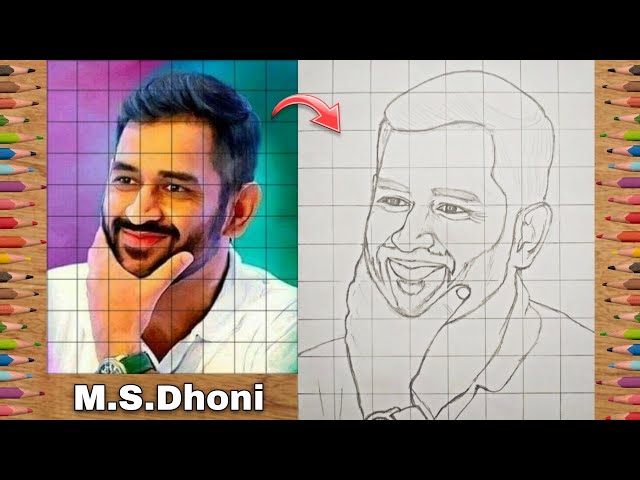 Ms dhoni colour pencil sketch at Rs 300/piece | कलर पेंसिल स्केच in Delhi |  ID: 27049516873