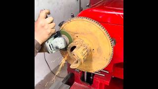 Shattered gear Restored #restore #brokenfix #repair #ytshorts #lathe #gear