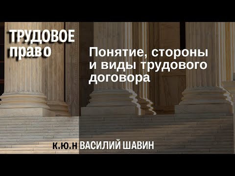 Понятие стороны и виды трудового договора