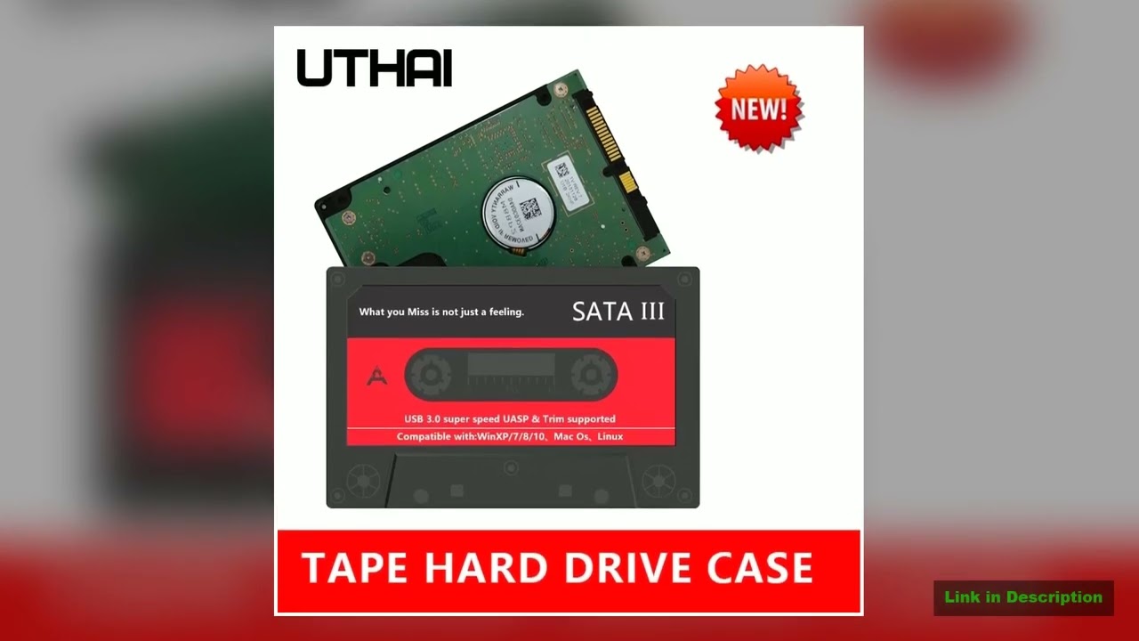 UTHAI T46 New 25 External Hard Drive Enclosure USB 30 SATA 5Gbps HDD SSD Tape Enclosure UASP for