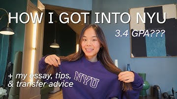 how i got into nyu with a low gpa | my stats, essay, & tips!