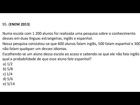 (ENEM) Numa escola com 1200 alunos foi realizada uma pesquisa sobre o ...