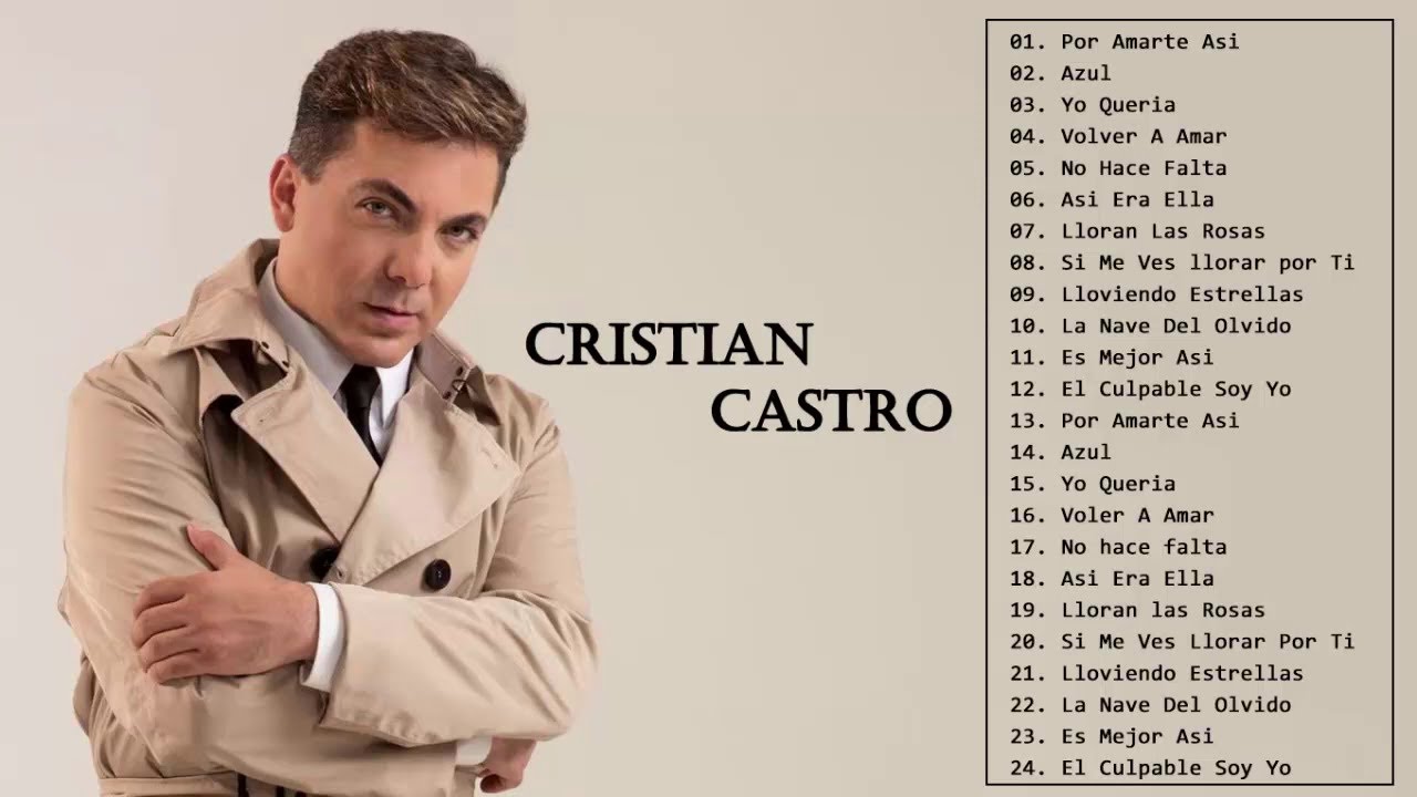 Cristian Castro Sus Mejores Canciones CRISTIAN CASTRO grandes exitos 2020 YouTube Cristian Castro Sus Mejores Canciones CRISTIAN CASTRO grandes exitos 2020 YouTube