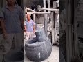 the process of making a tub from stone #shorts