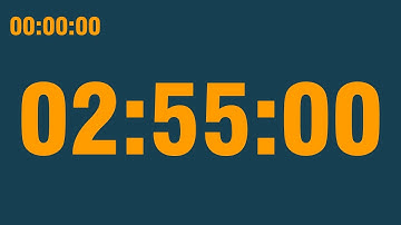 2 hour 55 minute timer (with end alarm, time elapsed and progress bar)