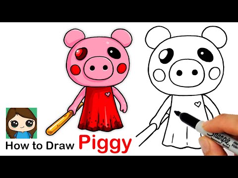 How To Draw Piggy Roblox Kidztube - piggy roblox halloween coloring pages