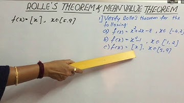 12th maths : ROLLE’S THEOREM AND MEAN VALUE THEOREM