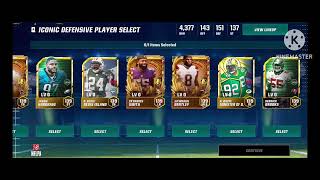 Madden Mobile 23 Defensive Iconic Player Select