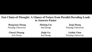 Fast Chain-of-Thought: A Glance of Future from Parallel Decoding Leads to Answers Faster