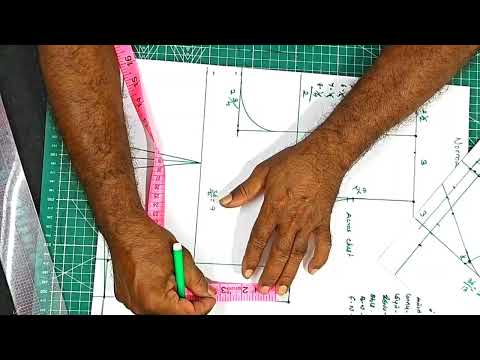 Normal Blouse cutting for beginners. ( 1/4) 