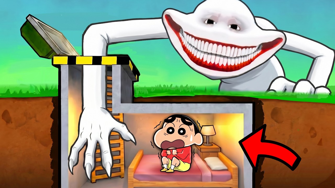 Shinchan Hiding in Underground Bunker  😱