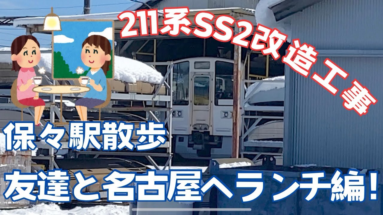 【三岐鉄道】保々駅から名古屋へ友達とランチ編vlog🍽️🍣☕️211系SS2改造工事　西武線　101系　火の鳥🐦‍🔥