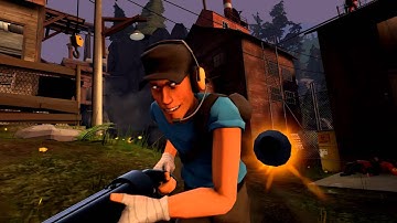 Source Filmmaker First Test (Fixed the rocket clipping the scout)