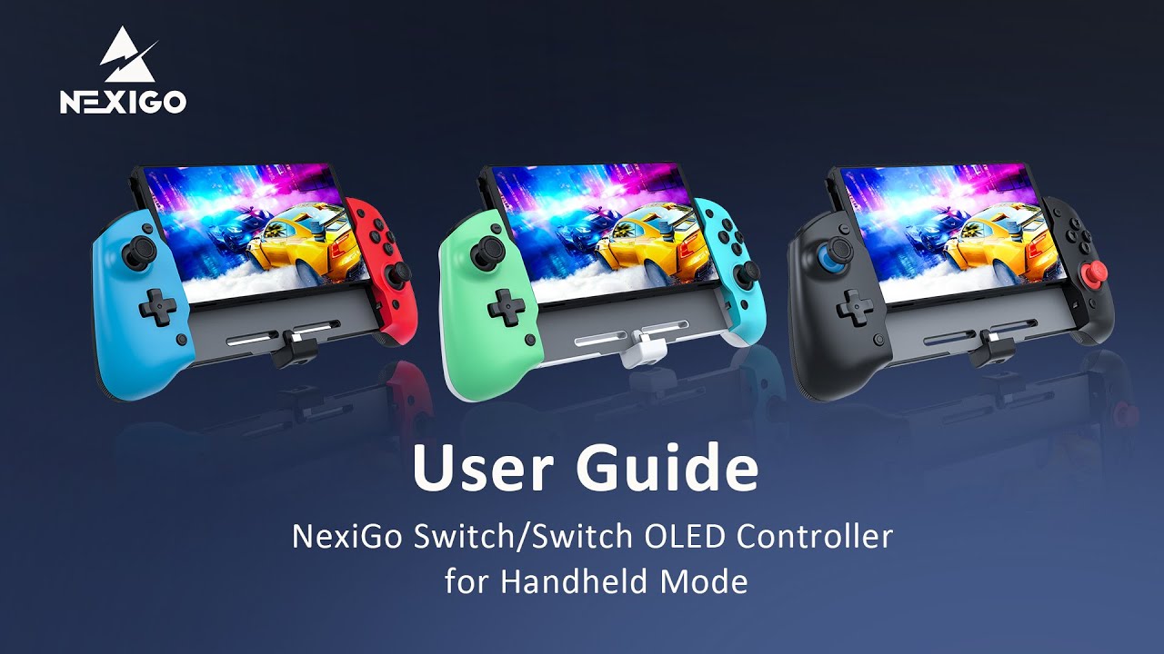  NexiGo Gripcon, Enhanced Switch/Switch OLED Controller for  Handheld Mode, Ergonomic Controller for Nintendo Switch OLED with 6-Axis  Gyro, Mapping, Vibration (Green & Blue) : Video Games