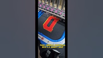 Faux Chenille Monogram Sweatshirt #embroidery #chenille #fauxchenille #mightyhoops