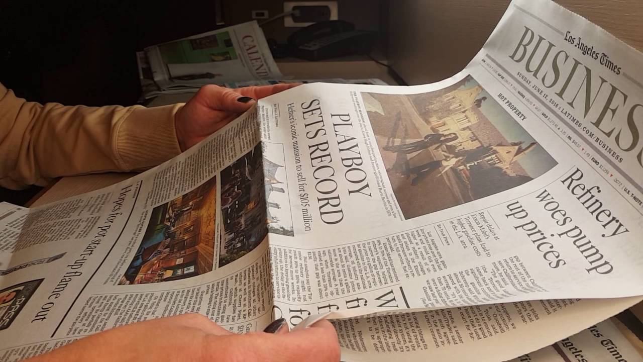 ASMR-LA Times Sleepy Sunday paper time! - Silent- no speaking