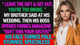 At My Brother's Wedding, He Called Me Broke, told me to leave. - Until His Boss Saw Magazine Cover