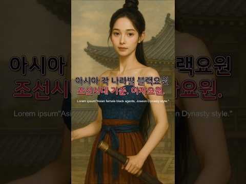아시아 각 나라별 여자블랙요원. 조선시대기준.(Female Black Agent from each Asian country. Joseon Dynasty Standard.)