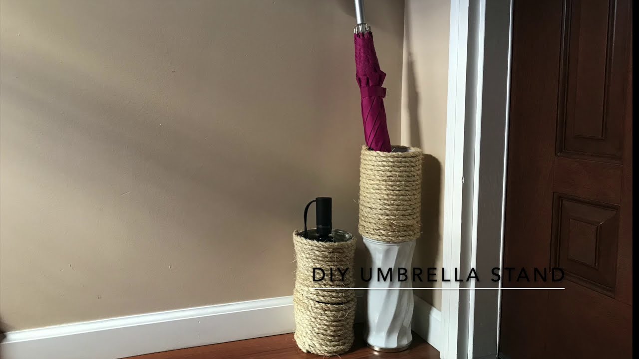 CHEAP Umbrella Stand DIY Dollar Tree YouTube