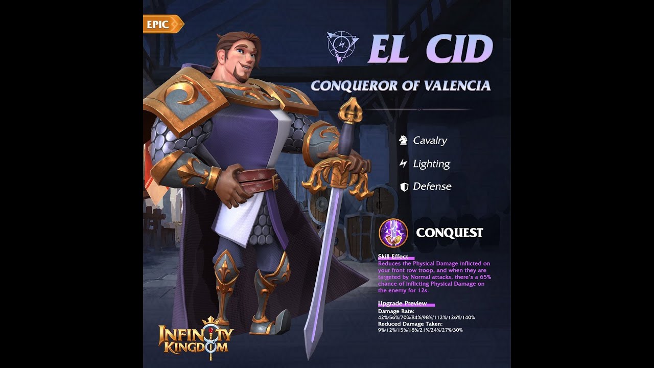 Infinity Kingdom | Maxing and Reviewing El Cid.