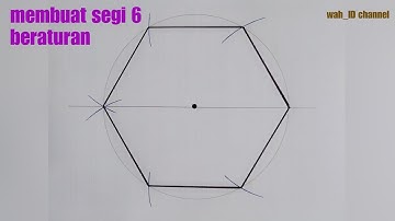 cara membuat "SEGI ENAM" beraturan/HEXAGON dengan menggunakan jangka || gambar bangun datar/segi 6