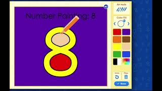 ABC Mouse - Learning Path - Basics - Number 8 - Helicopters , Painting , Coloring, Counting