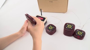 How to set up wireless calling system for restaurant T118 ?